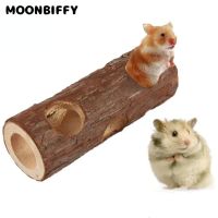 15/20cm Hamster Toy Natural Wooden Tunnels Tubes Bite-resistant Hideout Tunnel Molar Toy for Indoor Cats Dogs Accessories