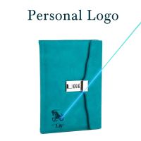 Free Name Logo Custom A5 Notebook With Lock Writing Pads Lockable Notepad Binder Password Diary Student Gift
