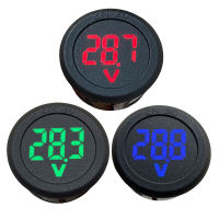 【cw】DC 4-100V LED Digital Display Round Two-wire Voltmeter DC Digital Car Voltage Current Meter Volt Detector Tester Monitor Panel ！