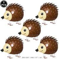 【Affordable variety of balloons】5ชิ้น Woodland Hedgehog ลูกโป่งฟอยล์ Mylar ลูกโป่งสำหรับอาบน้ำเด็กเด็ก39;