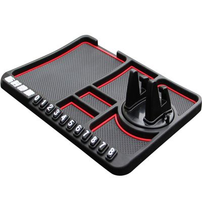 ♘﹍ Multifunctional Car Anti-Slip Mat Auto Phone Holder Non Slip Sticky Anti Slide Dash Phone Mount Silicone Dashboard Car Pad Mat