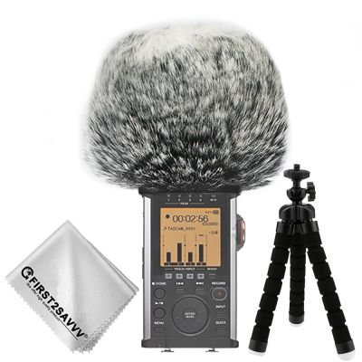 Outdoor Portable Digital Recorders Furry Microphone Mic Windscreen Wind Muff for Tascam DR 44WL DR44 WL DR40 DR 40k mini tripod