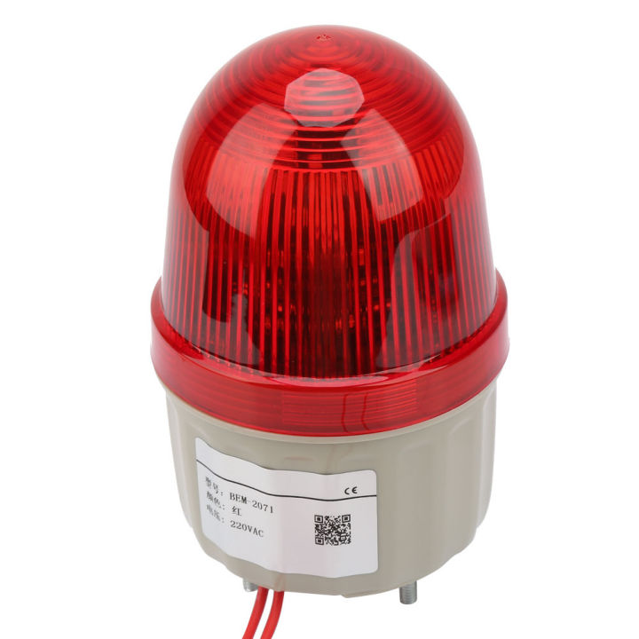 ไฟเตือน-strobe-220vac-strobe-signal-light-bolt-ไฟ-led-สีแดงคงที่-ไฟเตือนฉุกเฉินสำหรับอุตสาหกรรม-เส้นผ่านศูนย์กลาง-75-มม