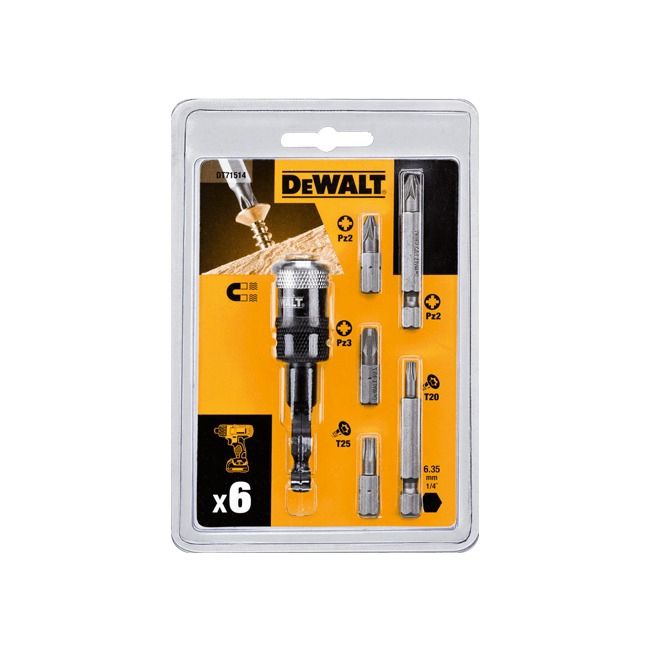 dewalt-dt71514-extreme-impact-ready-rapid-load-screwdriving-set-screwdriver-bit-set-with-bit-holder-set-1-4-shank-6-pcs