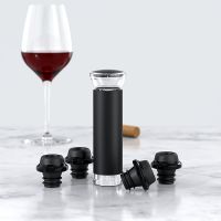 ✹❏△ Manual Wine Vacuum Pump Set Bar Tool 1 Pump 4 Silicone Stopper Red Wine Bottle Cap for Sealer Keep Fresh Kitchen Accessories