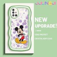 Jlingji เคส M40s ปลอกสำหรับ Samsung กาแลคซี A51 4G A51 5G เคสลายการ์ตูนแฮปปี้มิกกี้ดีไซน์ใหม่คอลอร์เดอร์แบบนิ่มเคสมือถือกันกระแทกแบบใสสร้างสรรค์เคสโปร่งใสลายกล้องถ่ายรูปซิลิกาเจลปกป้อง