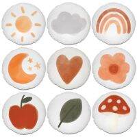 【hot】☌ 1 Pcs Cartoon Round Shaped Throw Cover for Office Cushion Only