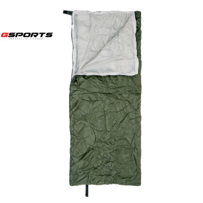 GSports รุ่น GS-93014 ถุงนอน 160g ถุงนอนผ้านุ่ม สีเขียวขี้ม้า Sleeping Bag (Green)