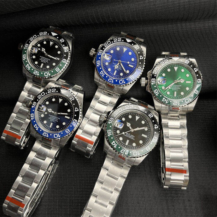 Jam tangan kiri baja Stainless bercahaya hijau kuat C3 41MM jam