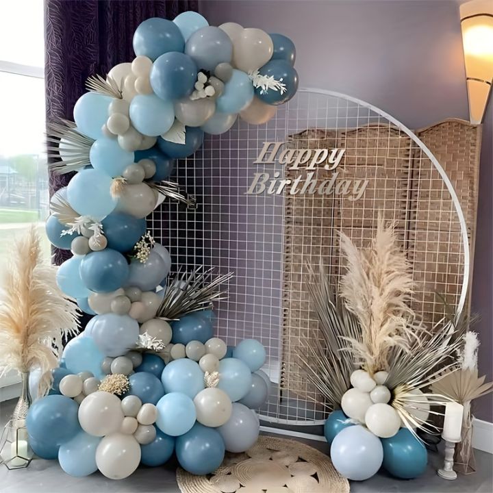 92Pcs Blue Balloon Garland Arch Kit Dusty Blue Baby Blue Balloons for ...