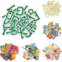 26Pcs/lot Cute Colorful English Alphabet Letter A-Z Patches For Clothes Cartoon DIY  Embroidery Stripes Sticker Badges Wholesale Pipe Fittings Accesso