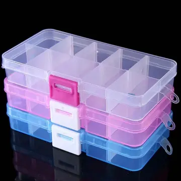 1pc Adjustable 10 Grids Transparent Plastic Storage Box for Small Component  Jewelry Bead Pills Organizer Nail Art Tip Case