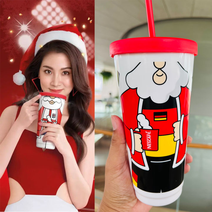 แก้ว-nescafe-blend-amp-brew-แก้วสองชั้นเก็บความเย็น-ลิขสิทธิ์-santa-x-football-คละลาย