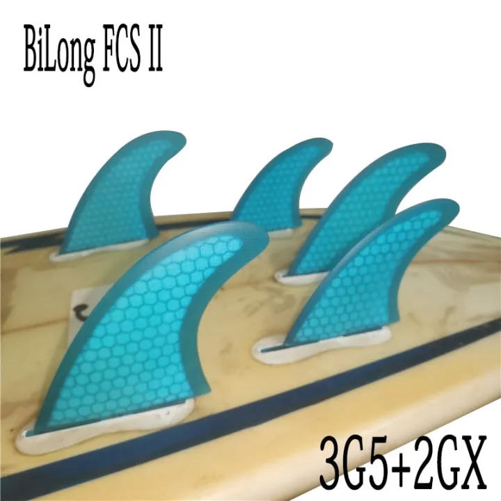 Bilong FCS II Fin Box New Surfboard Fins Five Fin 3G5+2GX 5 PCS A Set