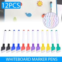 【YD】 12pcs 6 colors Magnetic Whiteboard Erasable Dry Markers Office School Colorful Ink