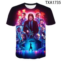 2023 In stock ✇✥  New Summer John Wick T Shirt Men Women Print 3D T-shirt Streetwear O-Neck Tops Tees，Contact the seller to personalize the name and logo