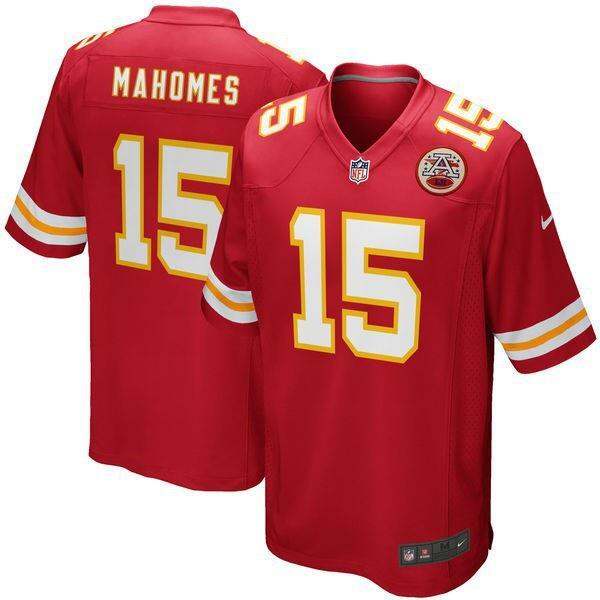 Football jerseys Mens Chiefs 15 Patrick Mahomes Football Jersey Red ...