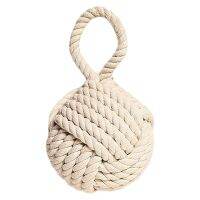 【LZ】❄✎  Hemp Rope Knot Ball Doorstop  Theme Style Door Stopper Decor for Home Bedroom Office Handmade Bookend Door Stop