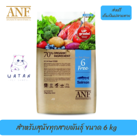 ✨ส่งฟรีANF Organic 6 Free Salmon อาหารสุนัขสูตรเนื้อปลาแซลมอน,ไก่ สำหรับสุนัขทุกสายพันธุ์ ขนาด 6 kg เก็บเงินปลายทาง ?