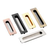 ❄ 1pc Embedded Sliding Door Handles Hidden Invisible Cupboard Wardrobe Cabinet Push / Pull Handles Door Hardware