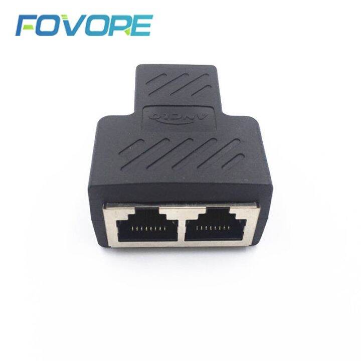One Split two Way Network Head Lan Cable Joiner Coupler RJ45 CAT 5 5E 6 6a Extender