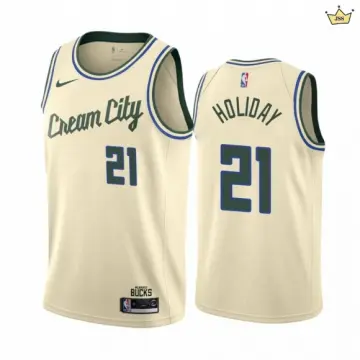 Fanatics Branded NBA Men's Milwaukee Bucks Cream City Green T-Shirt, Medium