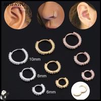 MYIERWU 1PC Punk Rook Helix Cartilage Tragus Daith Conch Snug CZ เจาะหู ต่างหูฮักกี้ฮูป เครื่องประดับร่างกาย แหวนจมูก