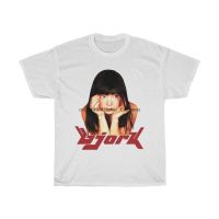 [Lanbo clothing] เสื้อ Bjork เสื้อยืดเสื้อลายดนตรี Bjork Unisex เสื้อยืดผ้าฝ้ายหนัก