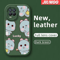 เคส JIUMOO สำหรับ Realme 8 Realme 8 Pro,เคสดีไซน์ใหม่ไดโนเสาร์น้อยน่ารักทันสมัยเคสมือถือกันกระแทกซิลิโคนนิ่มเคสใส่โทรศัพท์หนังป้องกันการตกพร้อมเคสป้องกันกล้องเลนส์คลุมทั้งหมด