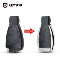 KEYYOU สำหรับ Mercedes Benz MB CLS C E S W124แก้ไข W202ฝาครอบเคสสมาร์ทคีย์ใหม่ Rreplacement 2ปุ่ม