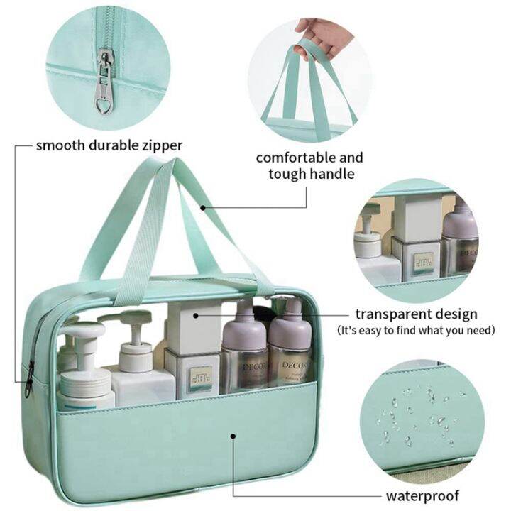 patchwork-cosmetic-bag-makeup-storag-bag-translucent-large-capacity-bath-bag-waterproof-travel-storage-bag