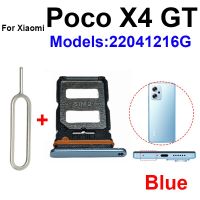 สำหรับ Xiaomi Poco X4 GT X4 Pro 5G ถาดใส่ซิมการ์ดไมโครช่องเสียบบัตรที่ใส่การ์ดรีดเดอร์ SD อะไหล่ LKT37121อะไหล่ทดแทน