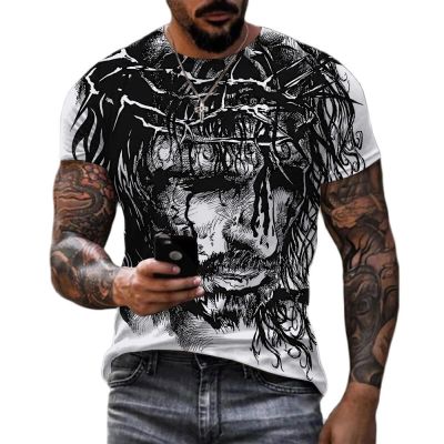 Jesus Christ 3D Print T-shirts Men Women Summer Fashion Casual Short Sleeve T Shirt Harajuku Streetwear Oversized Tops