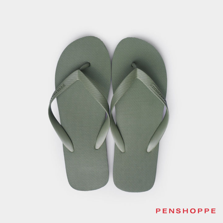 Penshoppe Basic Flip Flops Slippers For Men (Burnt Olive) | Lazada PH