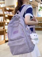 Schoolbags for junior high school girls good-looking female college students bear print backpacks large-capacity simple backpacks