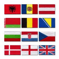 ஐஐ National flag computer embroidery patches clothes sticker ironing sewing Applique Belarus Belgium Croatia Czech Republic England