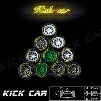 Kickcar 1/64 ABS Wheels For Model Car with Rubber Tire Type 2 Modified Parts Racing Vehicle Toy Hotwheels Tomica