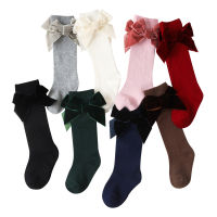 8PairsLot Girls Socks Cotton Velevt Bow Socks Toddler Girl Stockings Baby Stuff for Girl Infant Ctue Knee High Socks 3-8T