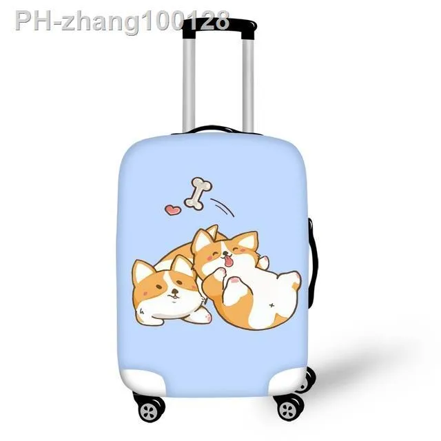 french-bulldog-print-travel-luggage-dust-cover-stretch-protective-suitcase-cover-for-18-32-trolley-trunk-case-waterproof