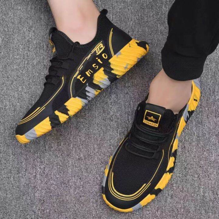 พร้อมส่ง-รองเท้ากีฬาวิ่งผู้ชายพื้นนุ่มน้ำหนักเบาระบายอากาศใหม่-รุ่น-8212