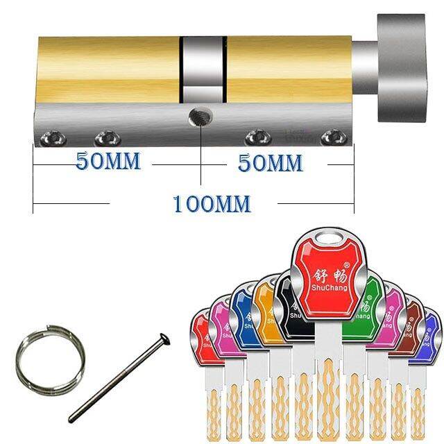 10กุญแจหลากสีประตูตัวล็อคล็อคกระบอกสูบกระบอกสูบล็อคกลางแจ้งประตูทางเข้าล็อคล็อคกุญแจประตูประตูทรงกระบอก