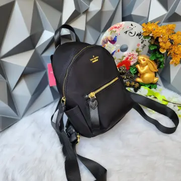 Kate Spade Chelsea Little Better Nylon Large Backpack Black Apple Print