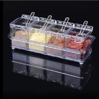 NEW Kitchen Spice Pantry Utensils Muti-function Transparent Seasoning Box Rack Spice Pots Storage Container Cruet Seasoning Jars