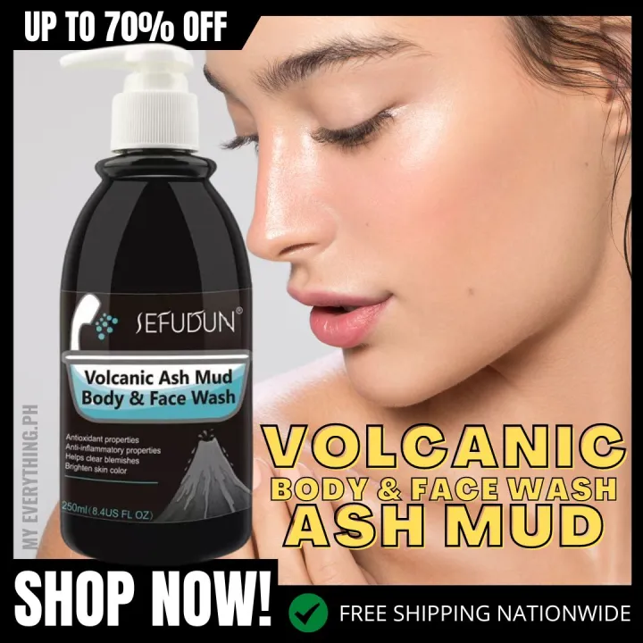 NEW!! Volcanic Mud Shower Gel Whole Body Wash Fast Whitening Deep Skin