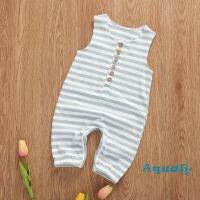 ✿ℛBreathable Baby Boys Sleeveless Romper, Summer Simple Style Infant PrintingSolid ColorStriped Jumpsuit Clothing for Travel Vacation