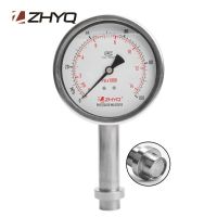 Stainless Steel Oil Filled Platen Mounted Sanitary Seal Type High Precision Pressure Gauges