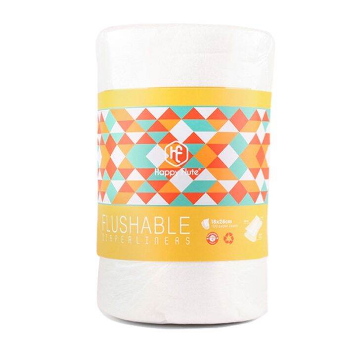 100 Sheets/Roll Disposable Cloth Bamboo Flushable Baby Diaper Nappy