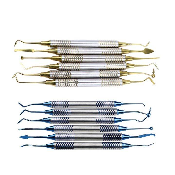 dental-composite-resin-filling-tool-double-head-thick-handle-restoration-set-dental-instrument-6pcs