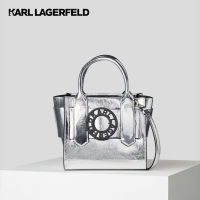 KARL LAGERFELD - K/DISK SMALL METALLIC TOTE BAG 230W3086 กระเป๋าถือ