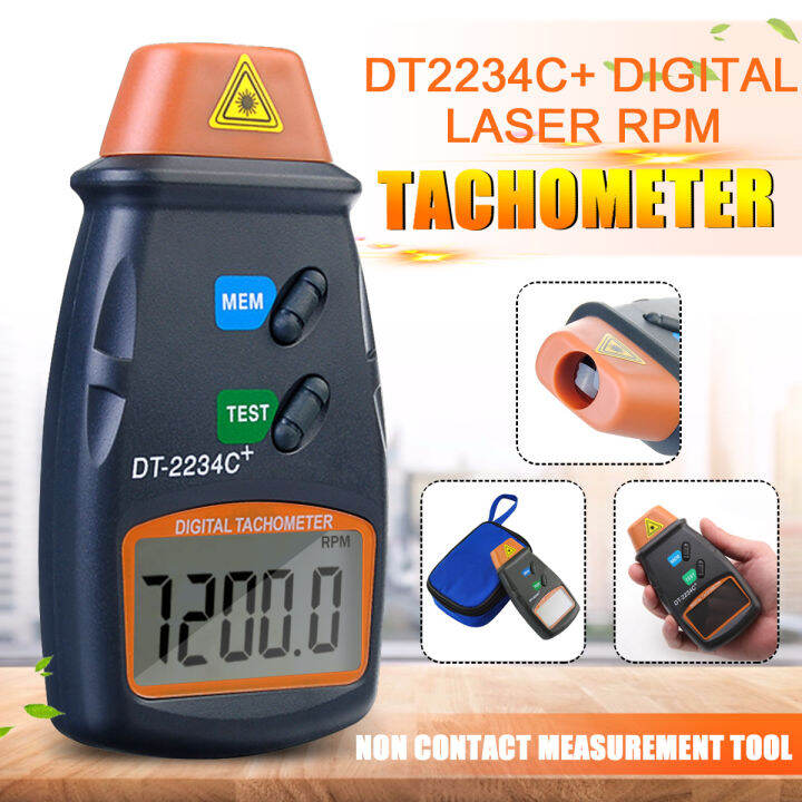 DT2234C+ Professional Digital Lasers RPM Tachometer Non Contact